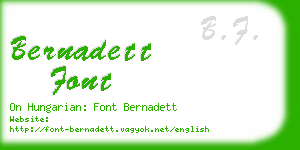 bernadett font business card